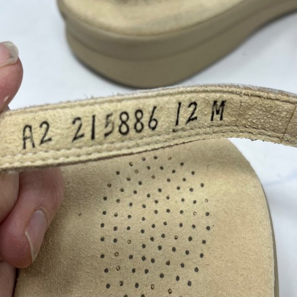 SAS Women's Beige Leather Triple Strap Trio Sandal A2215886 Size 12M - Excellen - Picture 7 of 7